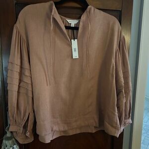 Banana Republic flannel peasant blouse